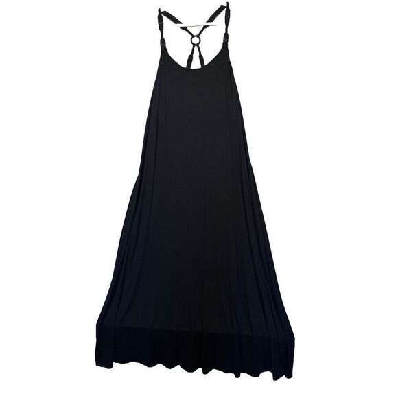 Ralph Lauren‎ Rugby Black Viscose Maxi Racerback Dress Size 3X - Picture 1 of 7